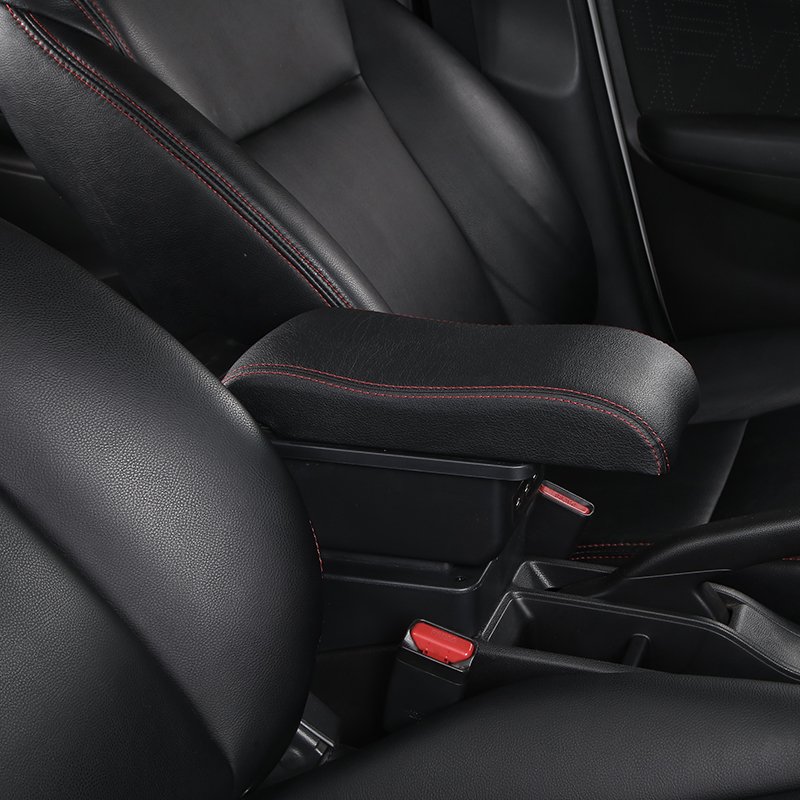TONC Custom Fit Armrest Console for 2008 Honda Fit - ABS Center Console Organizer with USB Charging