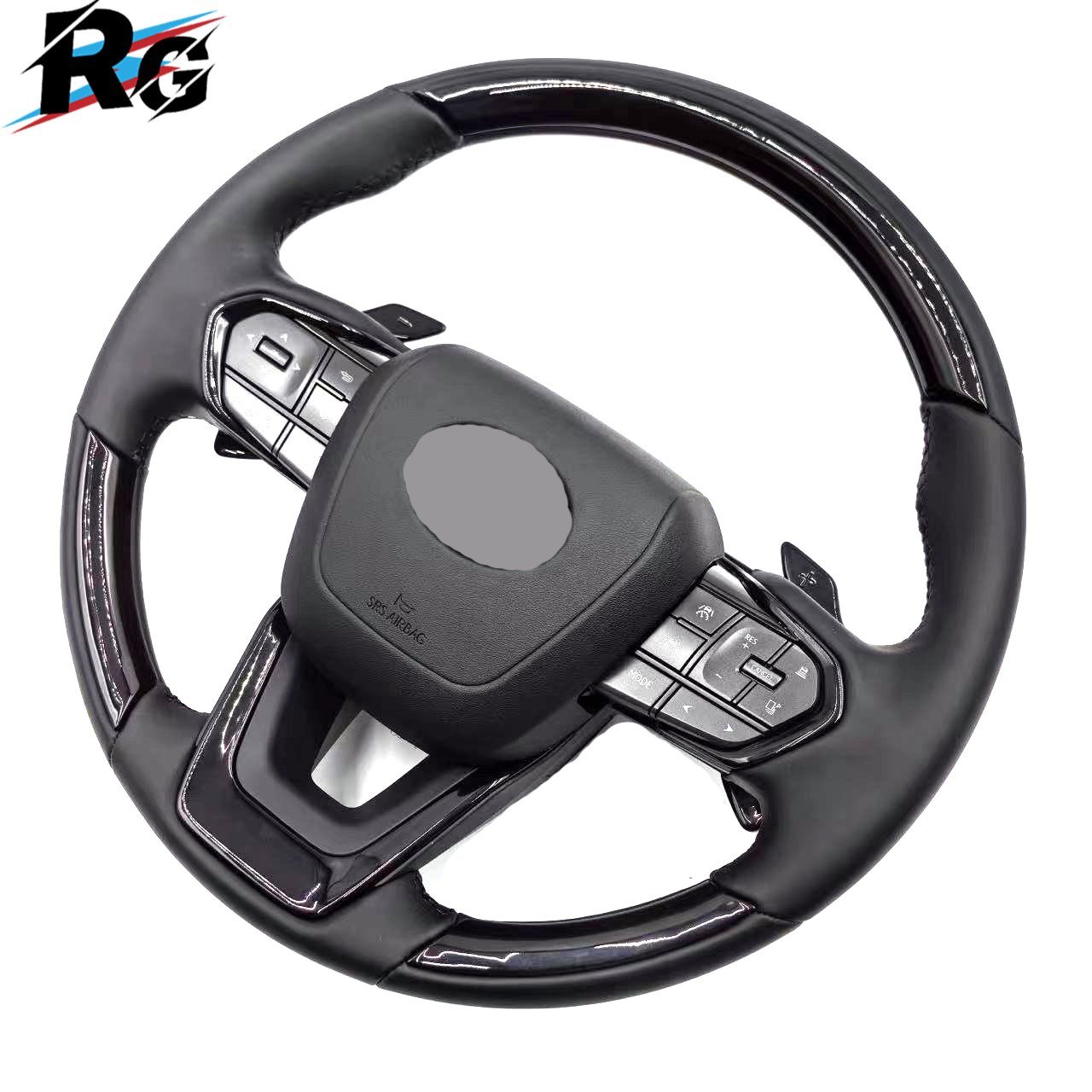 High Quality Sport 380MM Black Car Genuine Leather Steering Wheel For Toyota Lexus LX800