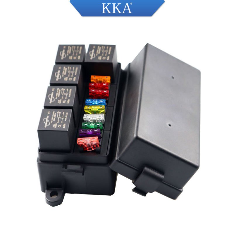 KKA-5R9F Automotive Relay Box, Car Fuse Box, Auto Control Box Including 5 Relays and 9 Fuses