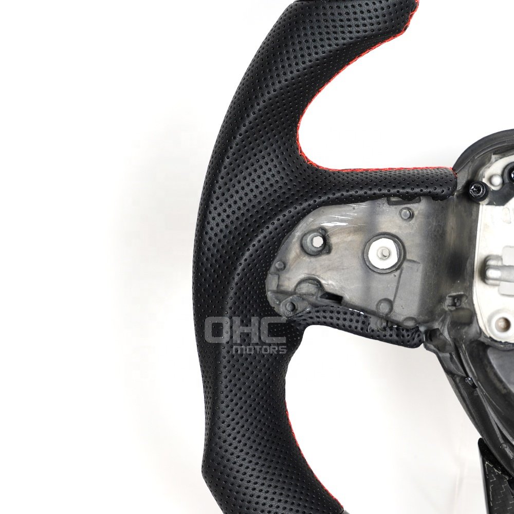 Us Local Stock Dry Carbon Fiber Steering Wheel For Challenger Dodge Charger Steering Wheel 2015 2016 2017 2018 2019 2020