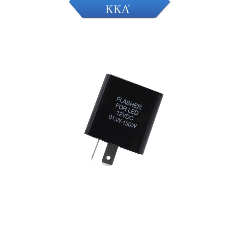 KKA-LF2P 12V 2PIN LED Flasher for Motorcycle Turn Signal, Black & Orange Optional