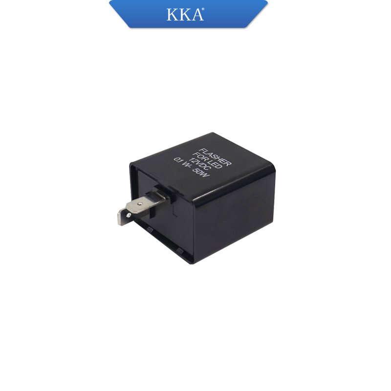KKA-LF2P 12V 2PIN LED Flasher for Motorcycle Turn Signal, Black & Orange Optional