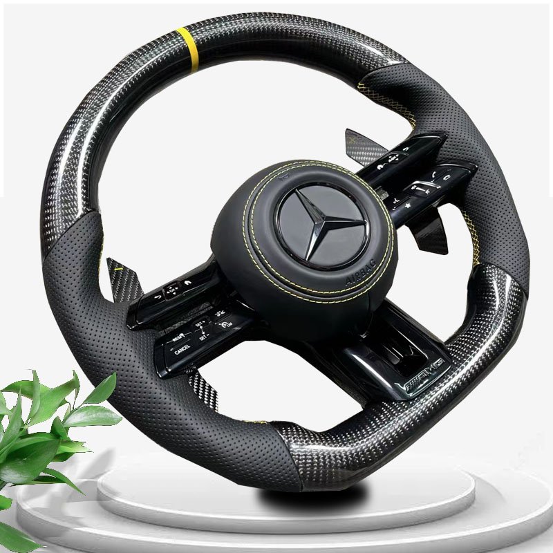 car steering wheel hot selling carbon fiber steering wheel custom steering wheel for W204 W205 W207 W211 W212 W213 W221 W222