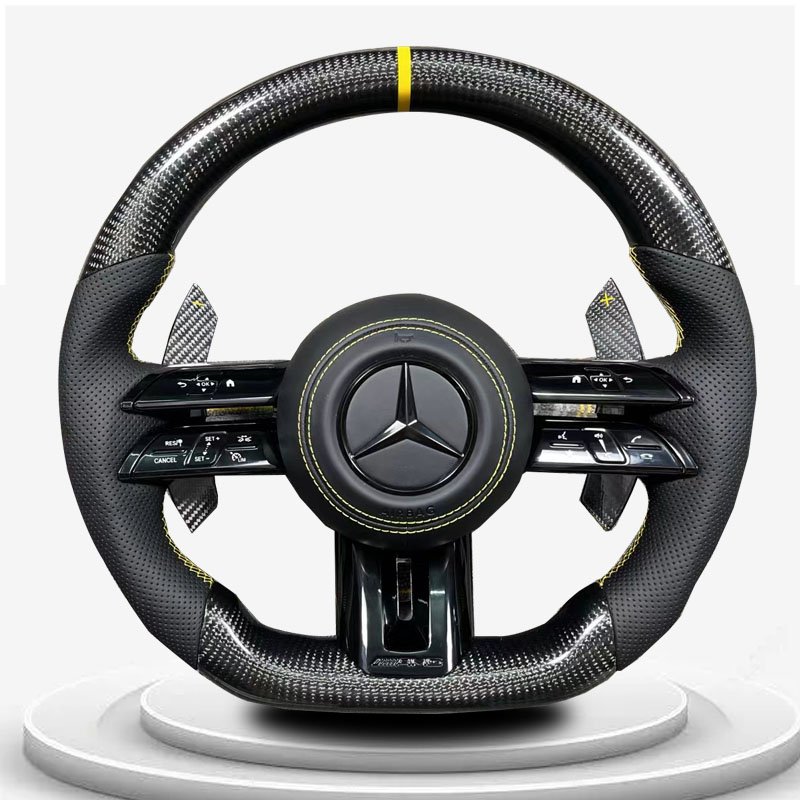 car steering wheel hot selling carbon fiber steering wheel custom steering wheel for W204 W205 W207 W211 W212 W213 W221 W222