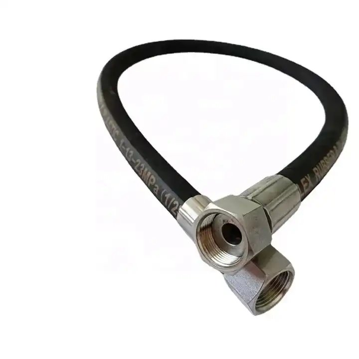 Sae100R2At 100r1 High Pressure Hydraulic Rubber Brake Hose Assembly with Joint Flange Retractable Hose Reel (seasonal)