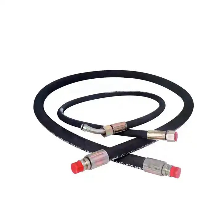 Sae100R2At 100r1 High Pressure Hydraulic Rubber Brake Hose Assembly with Joint Flange Retractable Hose Reel (seasonal)