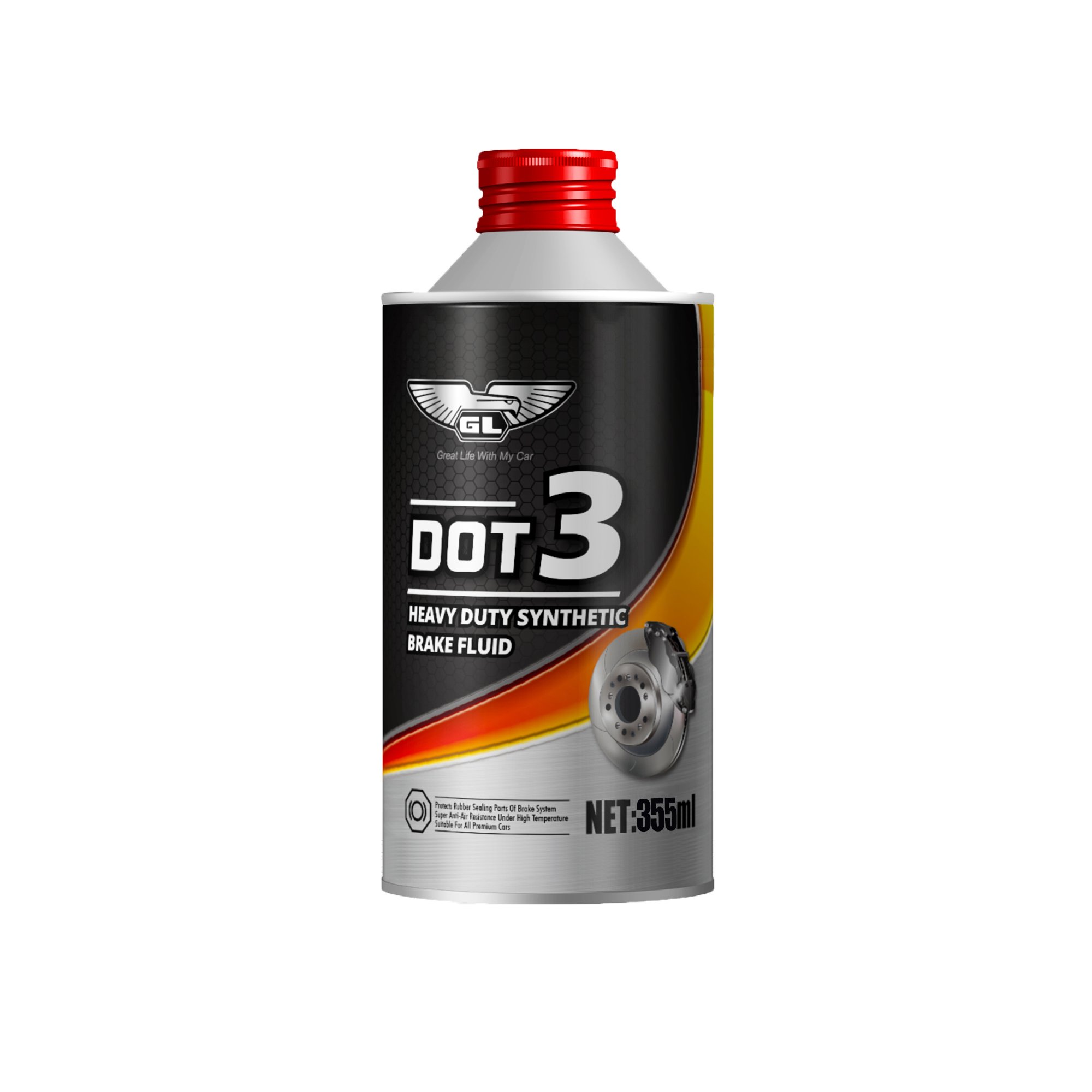 Yellow Dot4 Brake Fluid Lubricant Oil for Automotive Brake System China Hydraulic Brake Oil Direct Factory Price in square Can