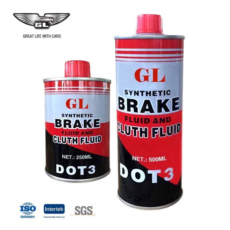 Brake Fluid Dot3 Factory Original Yellow Color Brake Fluid Anti Corrosion Lubricant Oil in 500ml Plastic