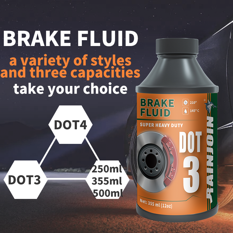 Bulk Supply OEM DOT3 Brake Fluid 355ml Anti-Corrosion Lubricant Oil for Electric Cars