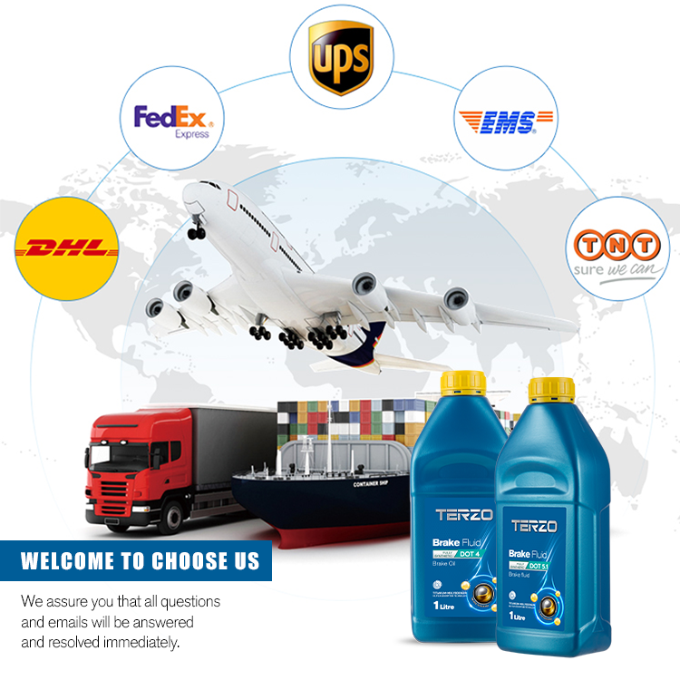 Hydraulic Brake Fluid DOT 4 DOT 5.1 Fully Synthetic Lubricant with Anti Rust Properties for Vehicle Safety