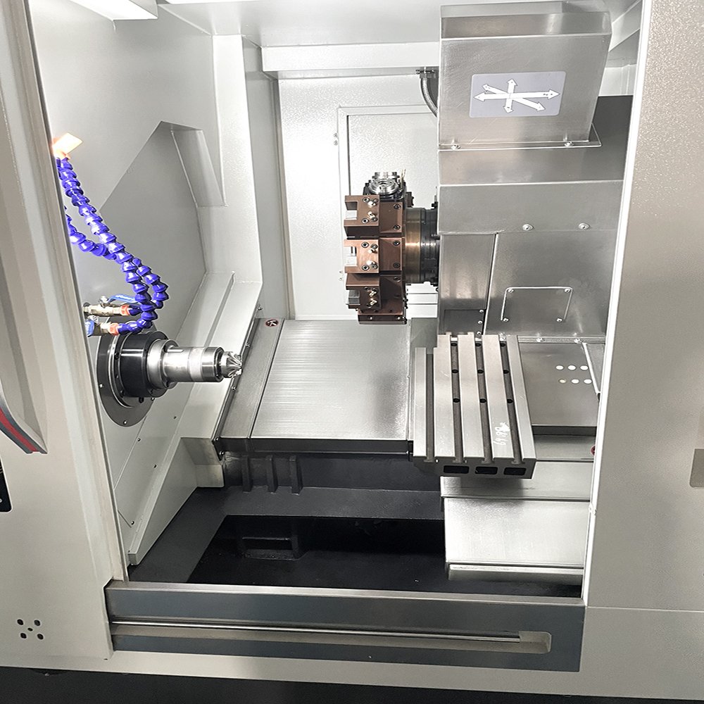 Fresatrice Torno CNC Machining Center With Live Tools Bench Slant Bed CNC Brake Disc Metal Mechanical Lathe Machine