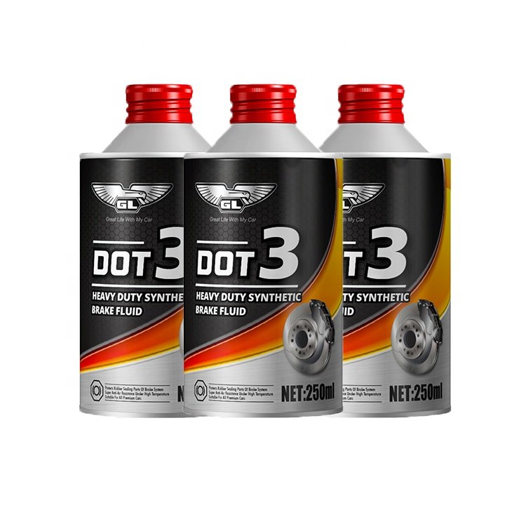 Guangzhou Factory 250ml Premium Brake Fluid Dot3 Brake Lubricants Brake Oil