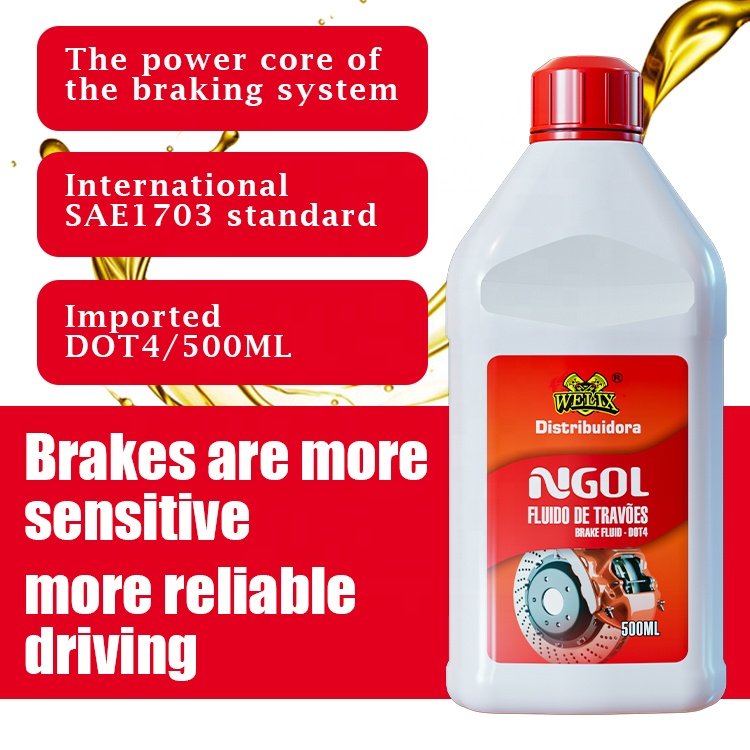 Car Brake Lubricants Oil Clutch Fluid 500ml/250ml Fully Synthetic Dot3 Brake Fluid Dot3