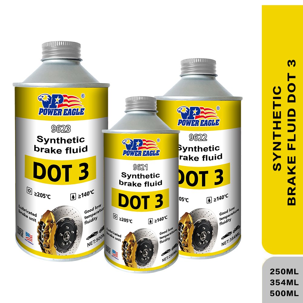 Plastic Bottle Yellow Lubricant Brake Oil DOT3 Car Break Oil