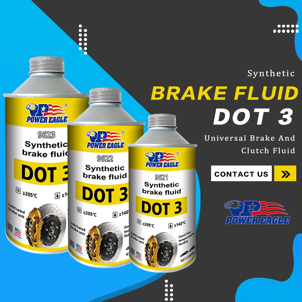 Plastic Bottle Yellow Lubricant Brake Oil DOT3 Car Break Oil