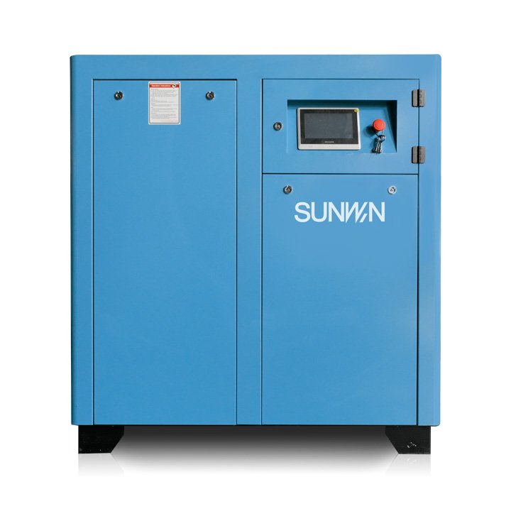 Shanghai SUNWIN Brand Excellent Machinery Permanent Magnet Frequency Conversion Air Compressor with Great Air Dryer and Filter