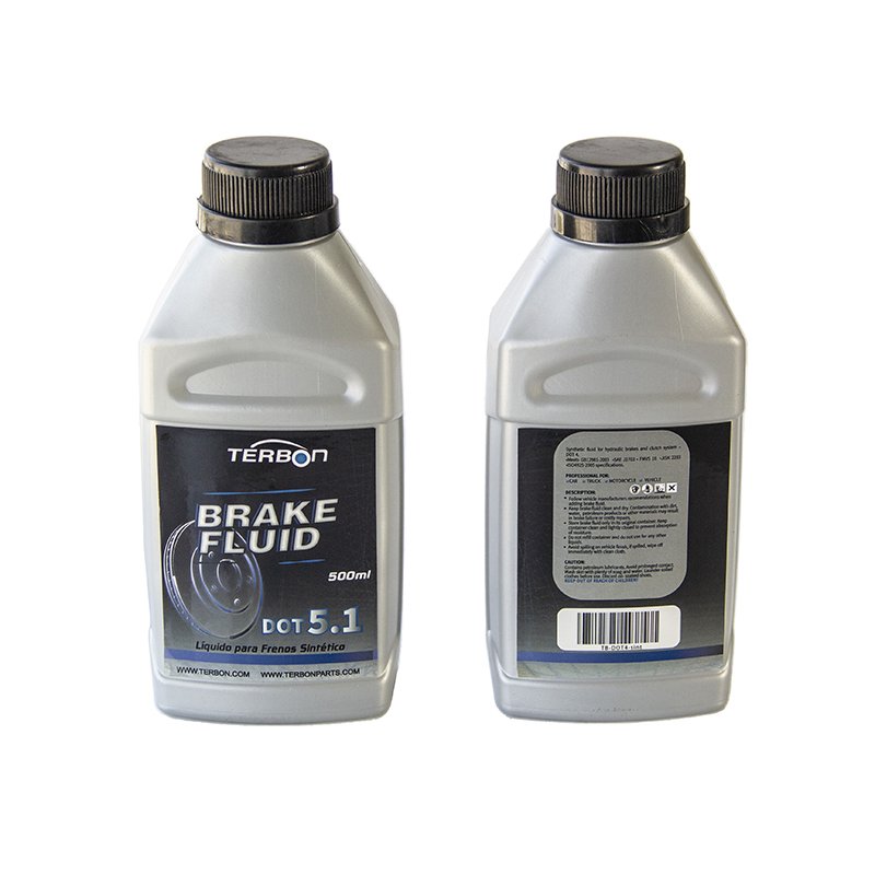 Wholesale Terbon Brake System 500ml Plastic Bottle Brake Fluid DOT 5.1 Car Brake Lubricants