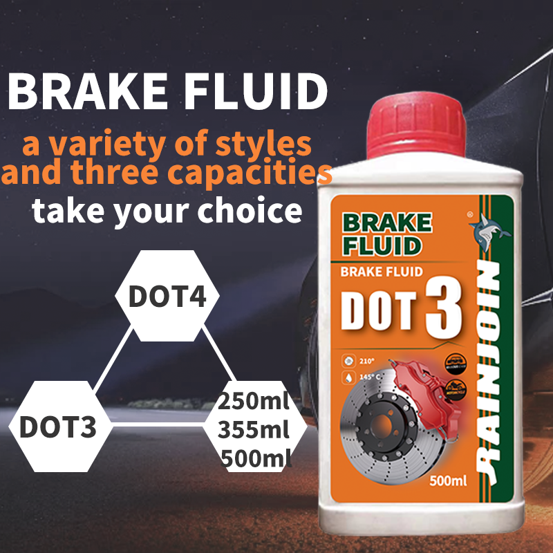 Hot Sale DOT3 Brake Fluid 500ml Universal Synthetic Lubricant for Automotive
