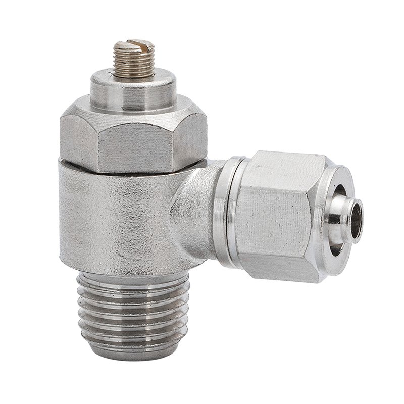 KNNSC-G/GD Speed Control Valve Fast Twist Brass Angle Elbow Fitting with Male Thread Bent Connector Pneumatic Parts