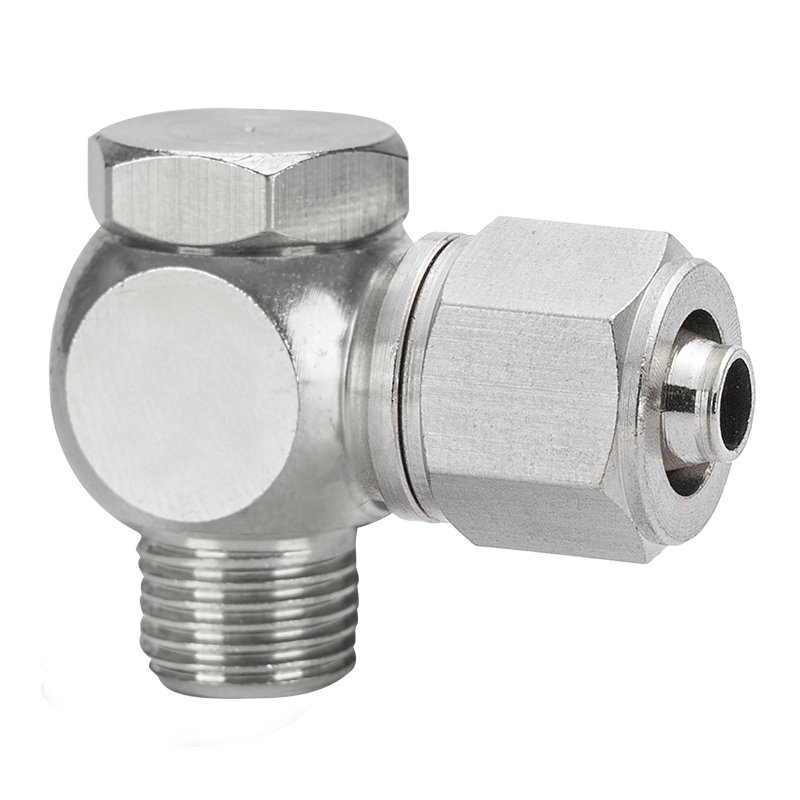 KNNSC-G/GD Speed Control Valve Fast Twist Brass Angle Elbow Fitting with Male Thread Bent Connector Pneumatic Parts