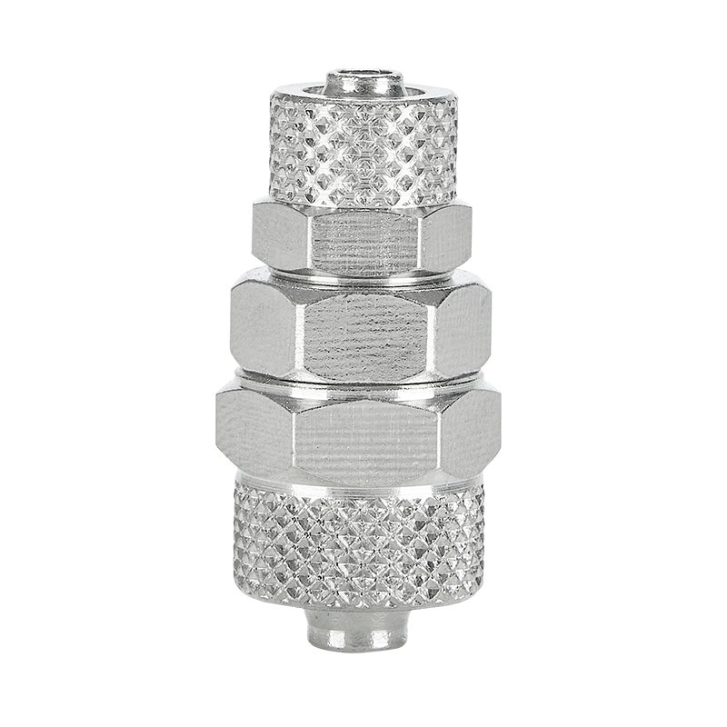 Brass Air Fittings Branch Knurling Hexagon Nut Thread for Pneumatic Parts High Quality Pneumatic Connector