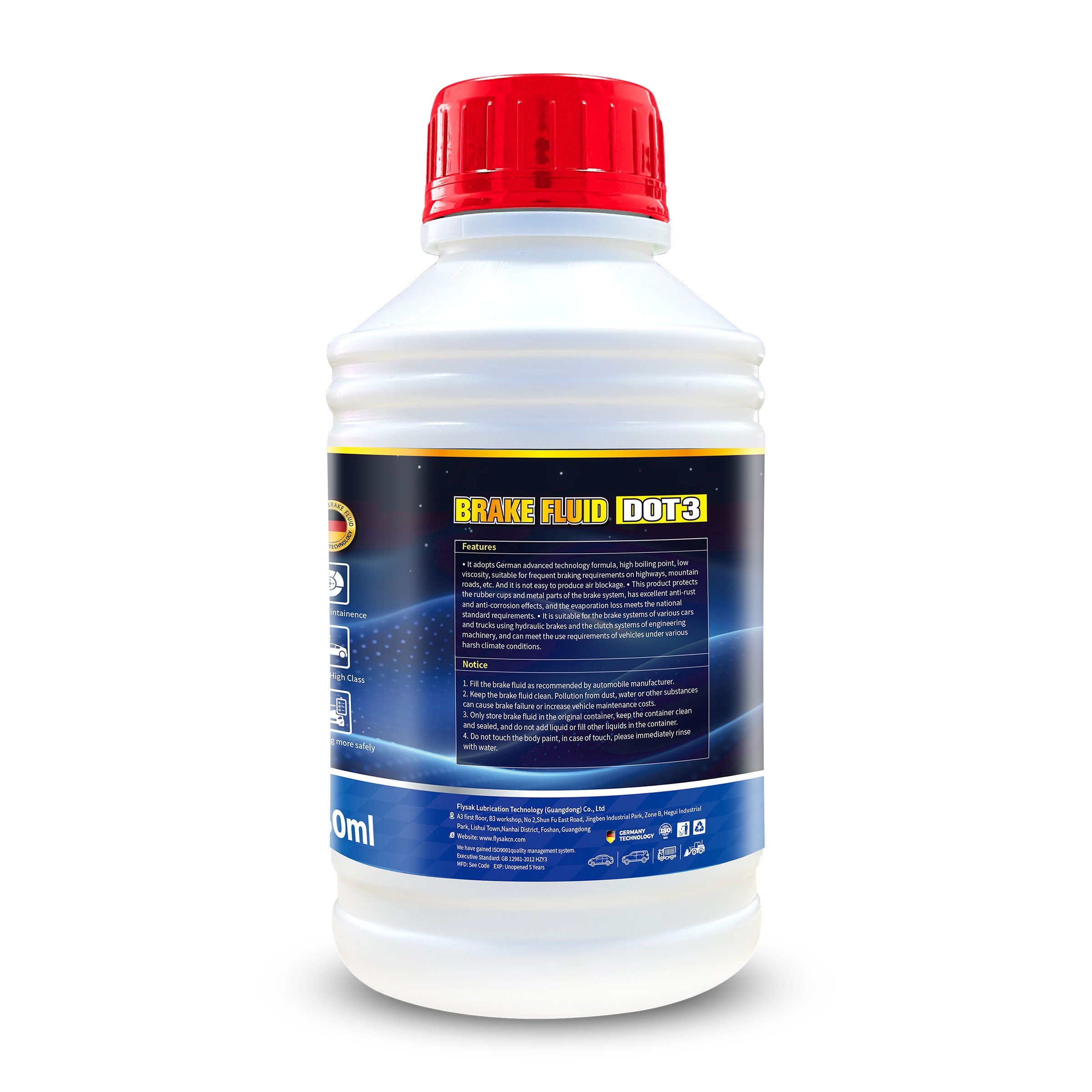 Flysak Brand Brake Fluid DOT3 Lubricant Car Care Heavy Duty Lubricant Dot3 Dot4 Auto Service Brake Oil