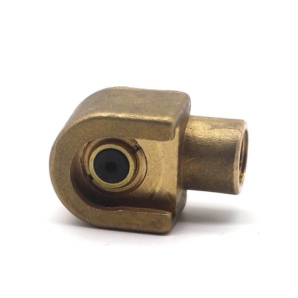 SYD-946 1/8-27 NPT Button Head Brass Grease Gun Adapter for Grease Gun Flat Head Grease Coupler Fitting