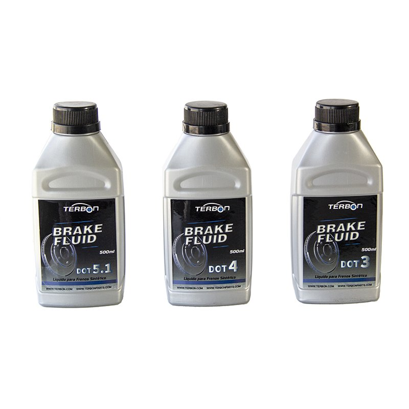 Terbon Wholesale Brake System 500ml Plastic Flat Bottle Brake Fluid DOT 3/4/5.1 Car Brake Lubricants