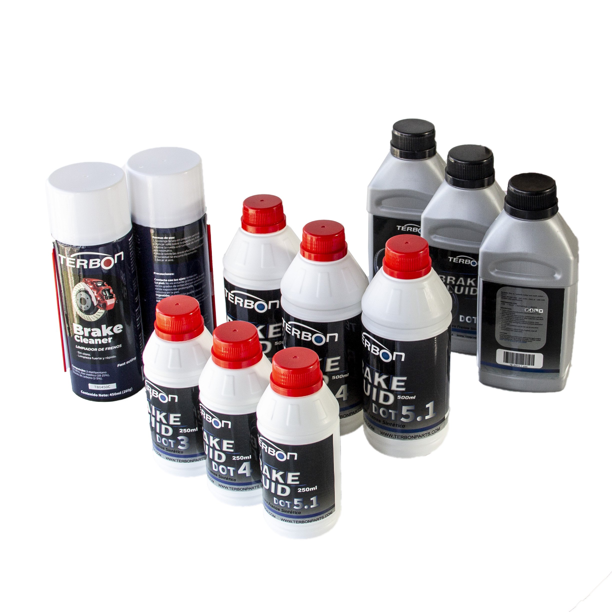 Terbon Wholesale Brake System 500ml Plastic Flat Bottle Brake Fluid DOT 3/4/5.1 Car Brake Lubricants