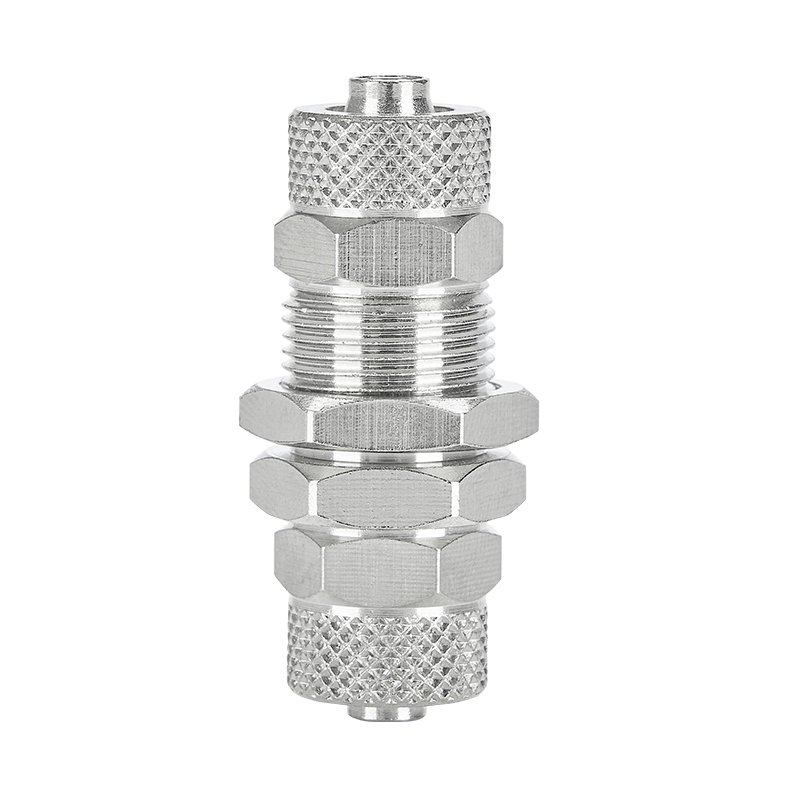 Brass Air Fittings Branch Knurling Hexagon Nut Thread for Pneumatic Parts High Quality Pneumatic Connector