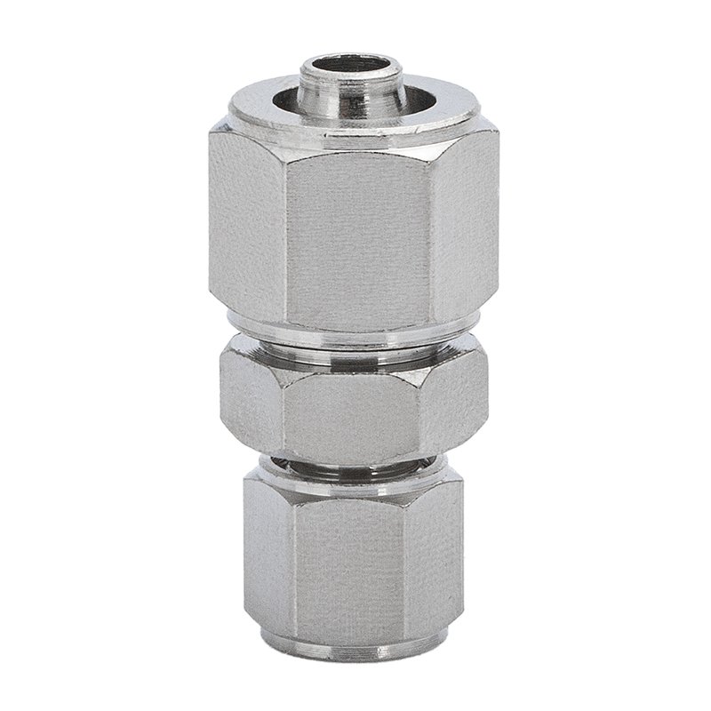 Pneumatic Quick Twist Screw Brass Nickel Plated Metal KNPG Series Reducing Straight Fitting Nut Locking Joint