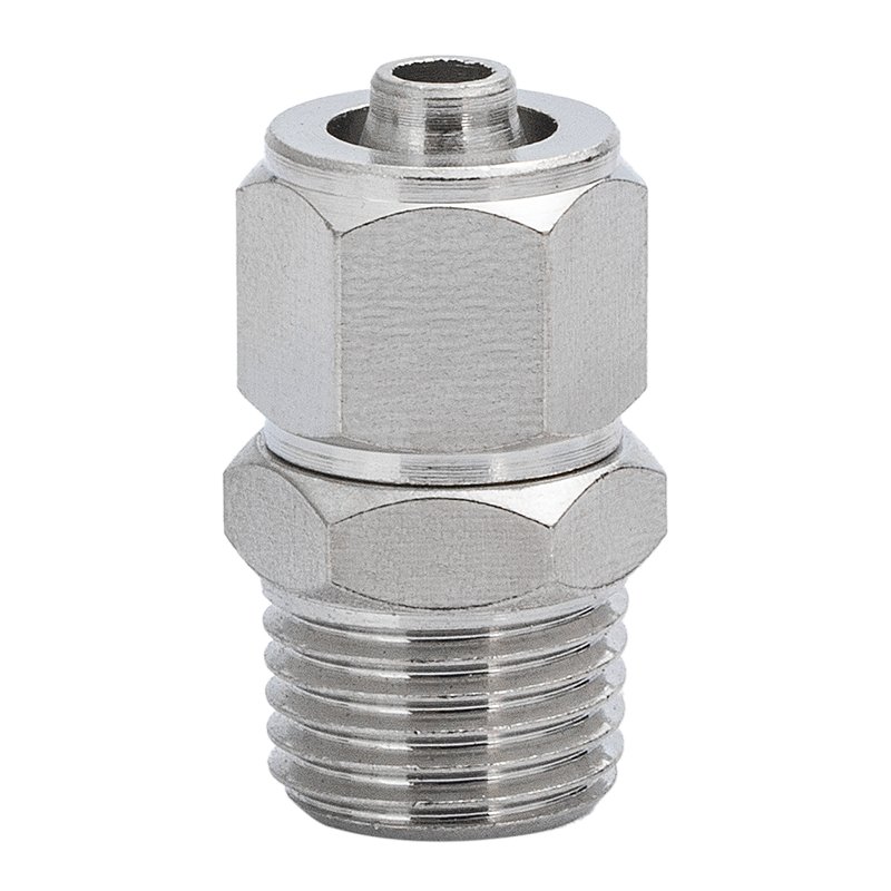 Pneumatic Quick Twist Screw Brass Nickel Plated Metal KNPG Series Reducing Straight Fitting Nut Locking Joint