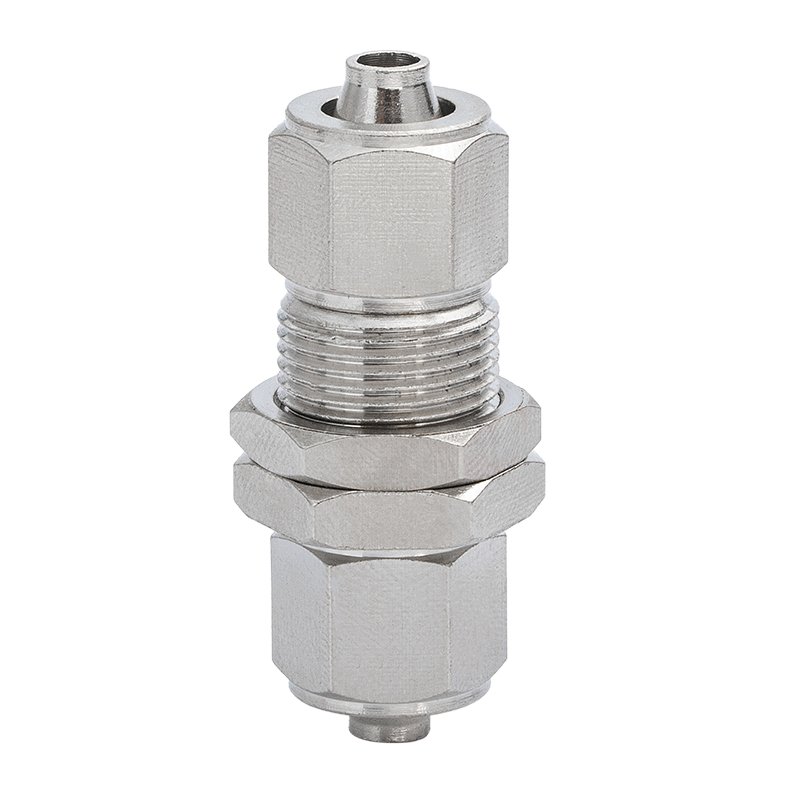 Pneumatic Quick Twist Screw Brass Nickel Plated Metal KNPG Series Reducing Straight Fitting Nut Locking Joint