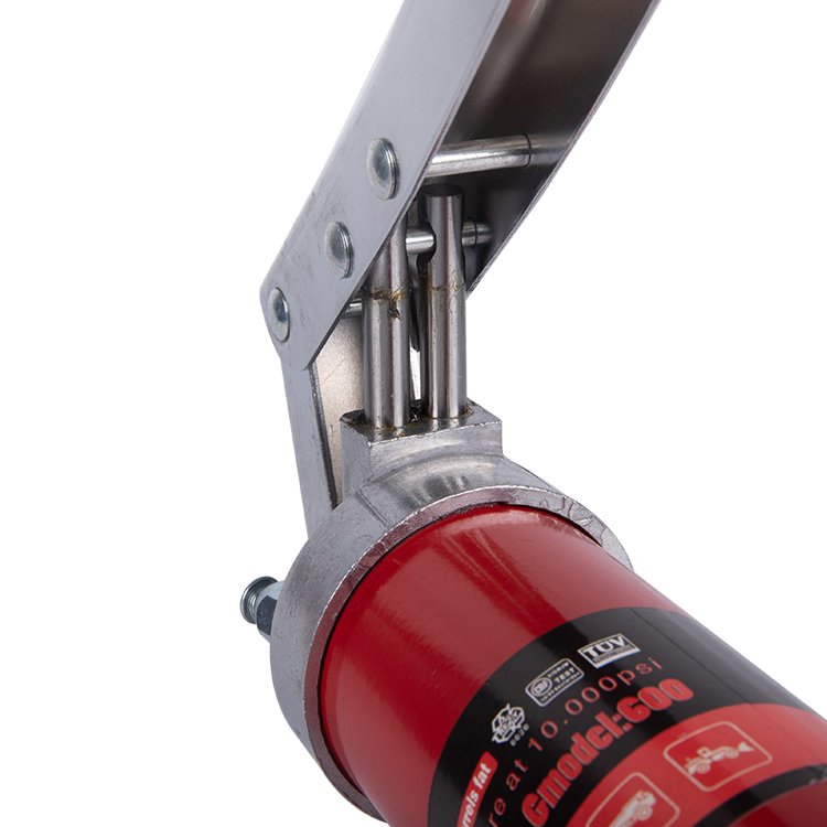Portable 600CC High Pressure Double Piston Hand Grease Gun With Aluminium Alloy Head