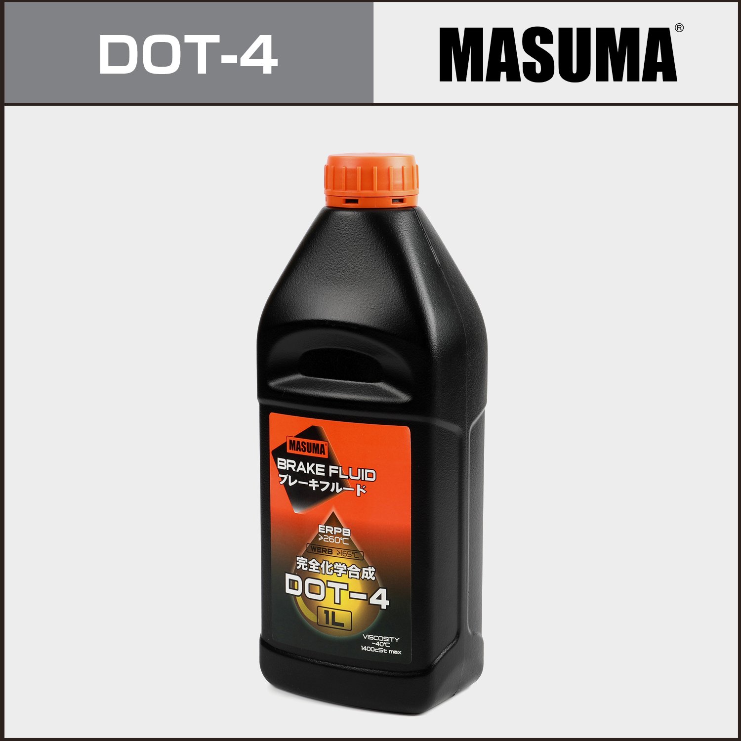 DOT-4 Brake Fluid 1L MASUMA Auto Car Parts FULLY SYNTHETIC Automotive Brake Lubricants