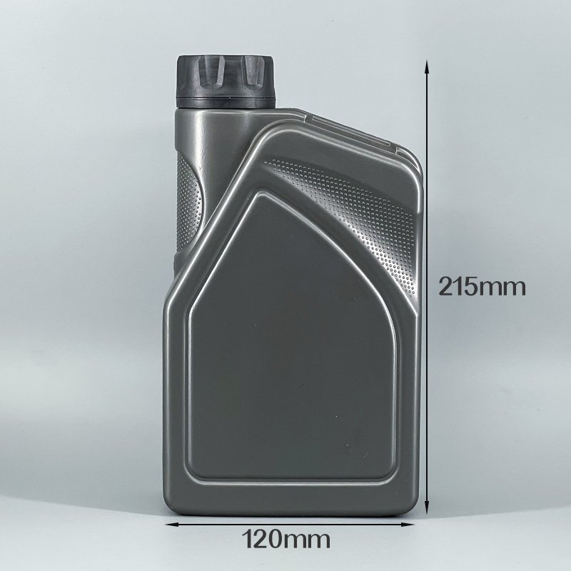 Wholesale 1 Liter Custom Dark Grey Lubricants Bottle Mobil Empty Engine Oil Bottle for Car Use