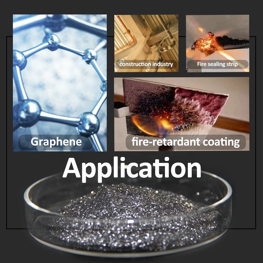 High Flame Retardant Performance Expandable Graphite Powder Fireproof and Flame-retardant Graphite Material Flame Retardant