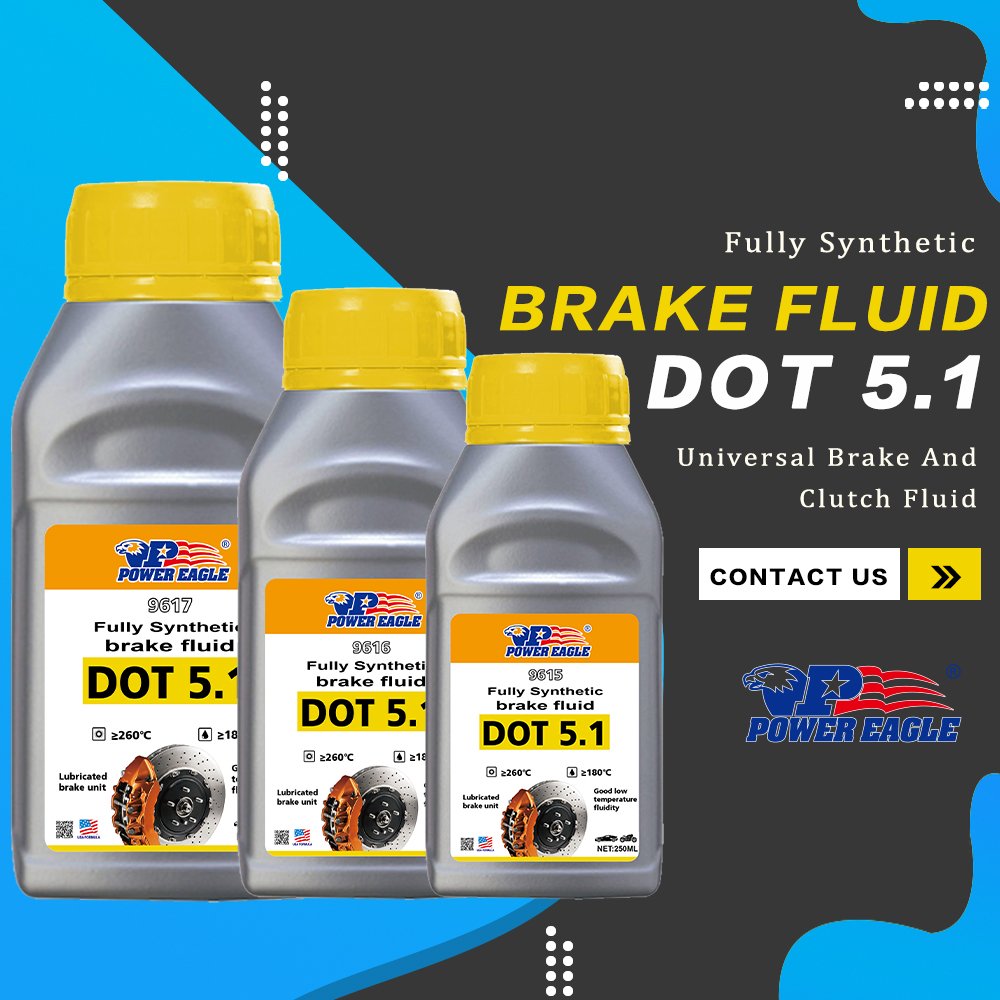 High Performance 250ml Brake Fluid DOT 5.1 Brake Oil Manufacture OEM Brake Fluid Lubricant Cleaner & Wash Car Care