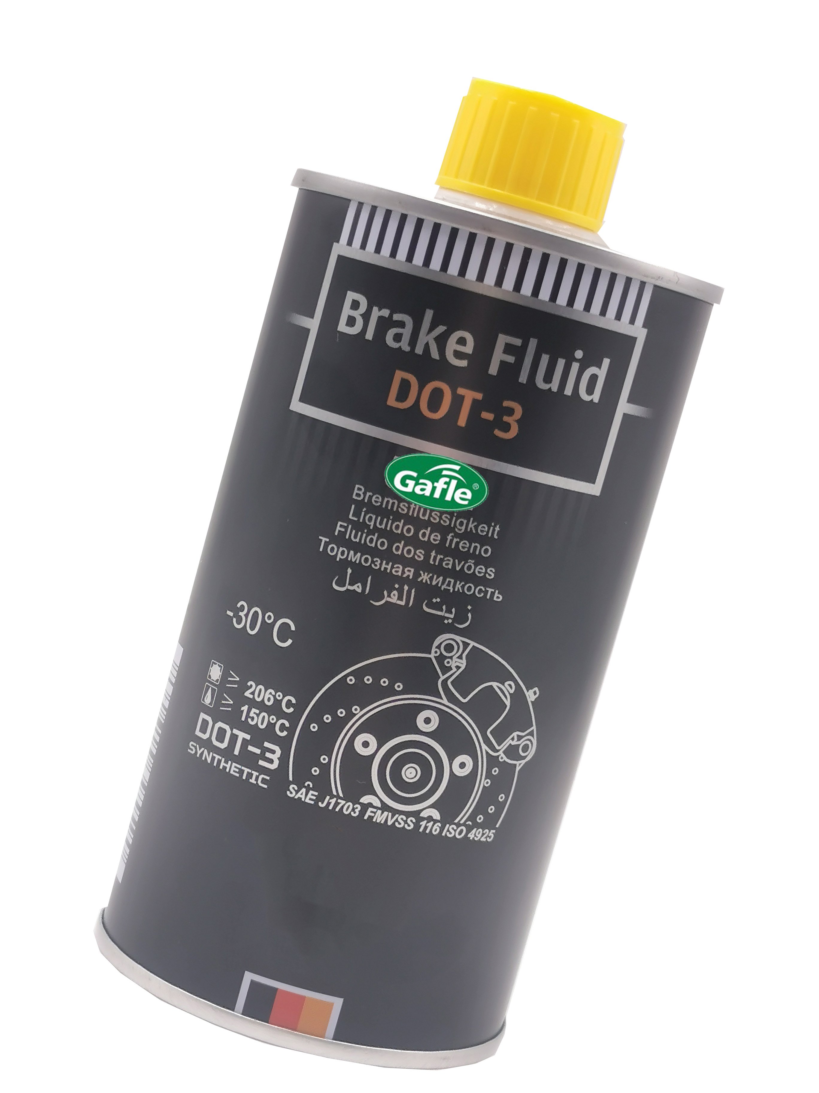 Brake Fluid Lubricants Hydraulic Automobile Tin Can DOT3