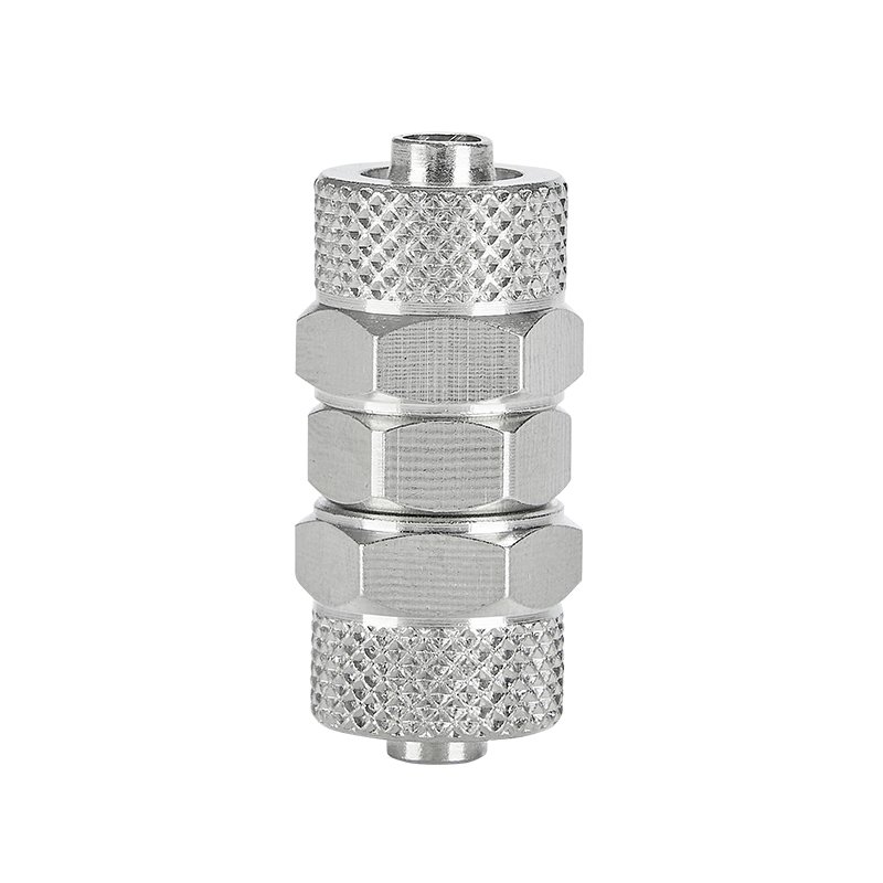 Brass Air Fittings Branch Knurling Hexagon Nut Thread for Pneumatic Parts High Quality Pneumatic Connector