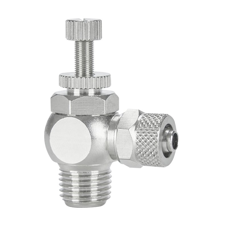 Brass Air Fittings Branch Knurling Hexagon Nut Thread for Pneumatic Parts High Quality Pneumatic Connector