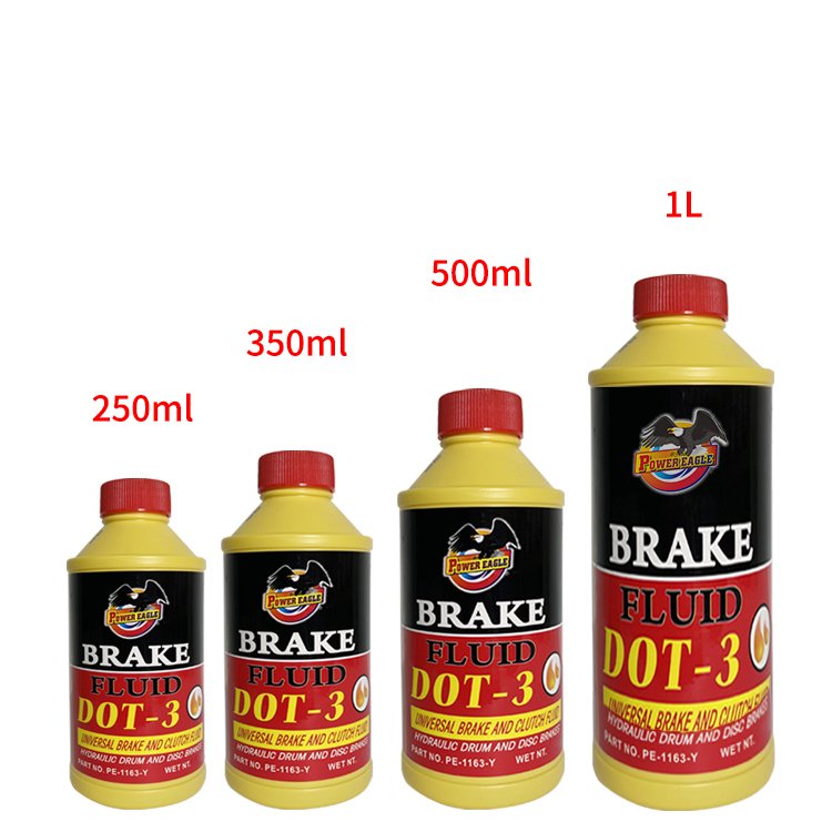 Hot Selling 1 Liter 500ml Mineral Brake Lubricant Car Brake Fluid Dot4 Dot3 Motorcycle Brake Motor Oil