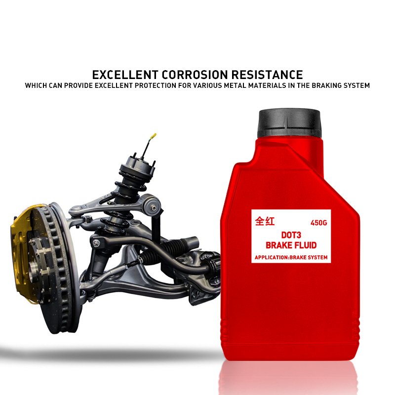 Wholesale Brake System Plastic Bottle Brake Fluid DOT 3/4/5.1 Car Brake Lubricants 450g