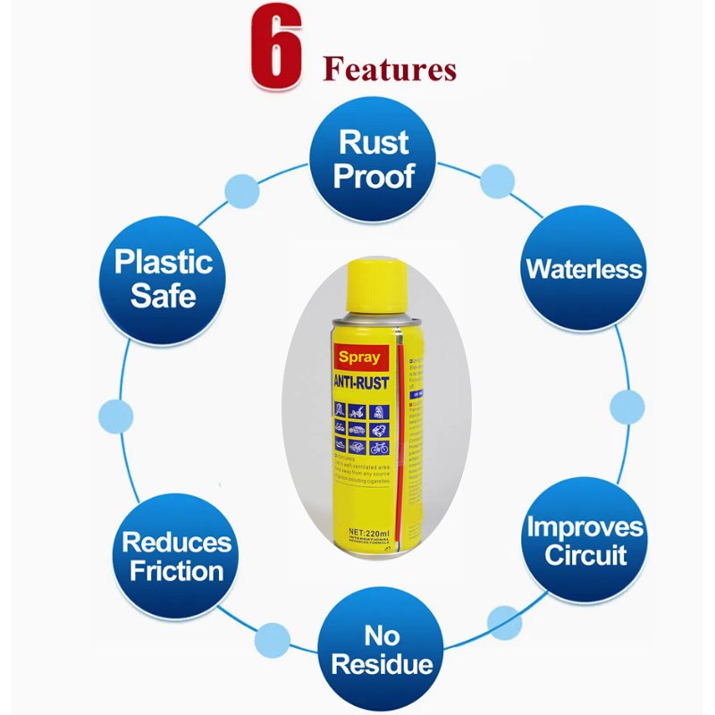 Factory OEM High Performance Factory Price Anti Rust Oil Anti-Rust Lubricant Spray 200ml for Cars and Motorbikes