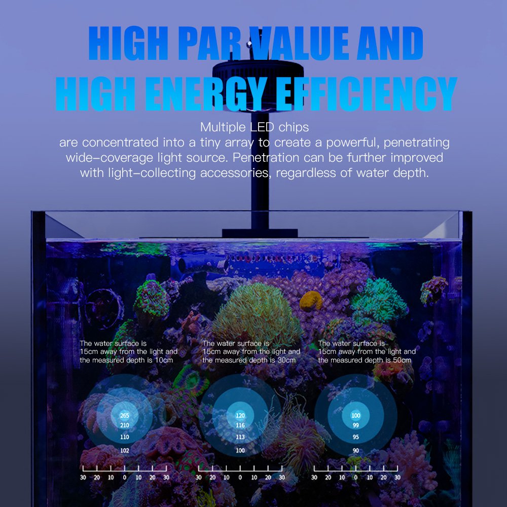High Quality Smart Marine Light 100W A7SIII Coral Lamp Fish Tank Coral Reef Marine Plant Aquarium Led Lighting Lamp Aquariums