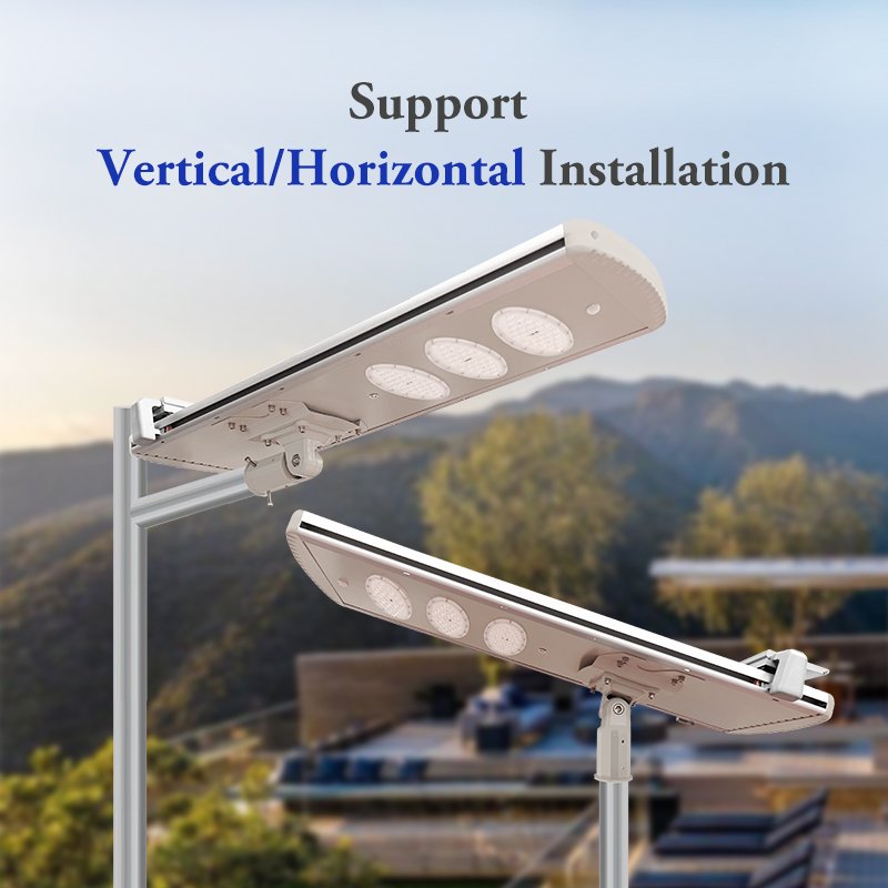 Auto Clean Self Cleaning Automatic Streetlight Engineering 40W 60W 80W 100W All in One LED Solar Street Light