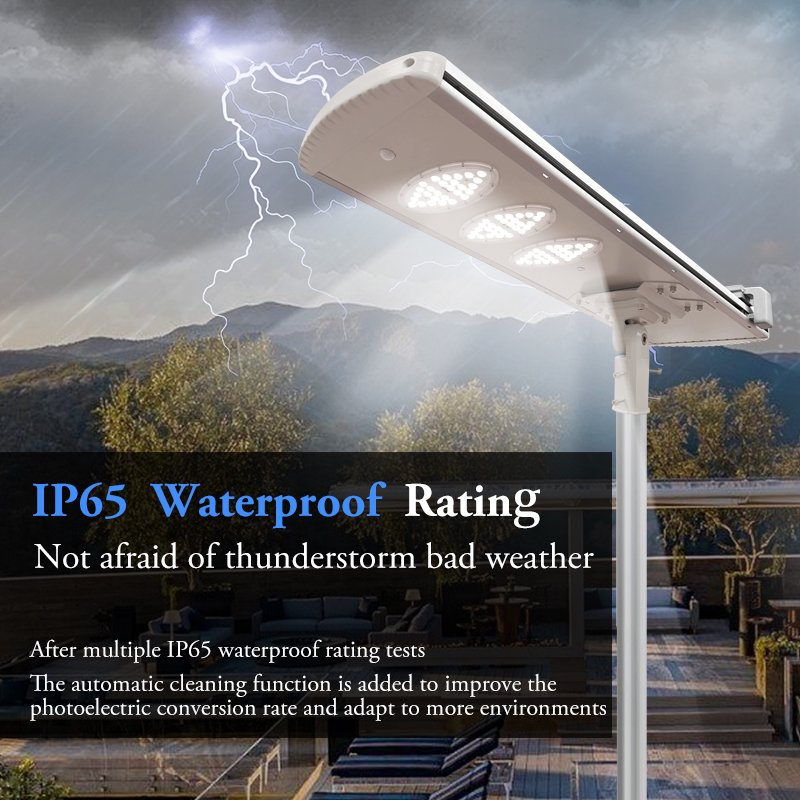 Auto Clean Self Cleaning Automatic Streetlight Engineering 40W 60W 80W 100W All in One LED Solar Street Light