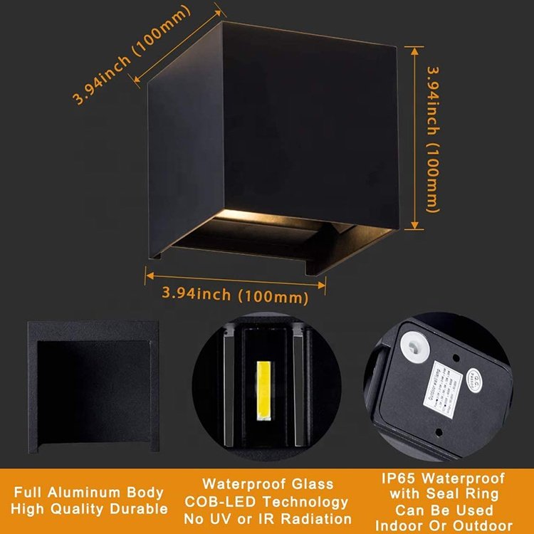 European Outdoor Waterproof Led Exterior Wall Lamp Lighting Modern Led Decoration Lights up Down Lamp Led Wall Light