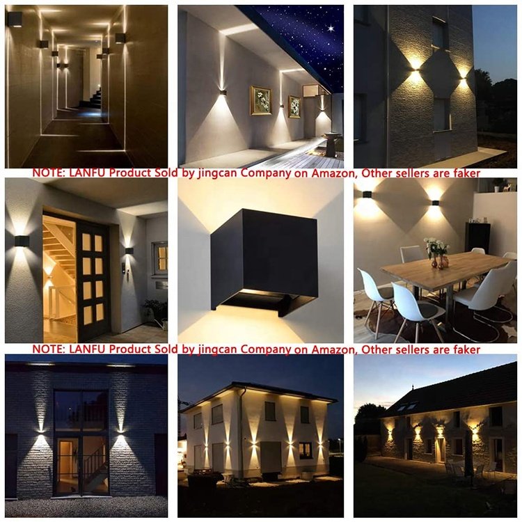 European Outdoor Waterproof Led Exterior Wall Lamp Lighting Modern Led Decoration Lights up Down Lamp Led Wall Light
