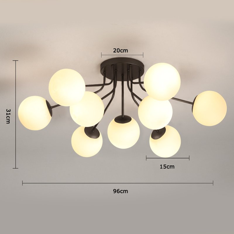 Iron clear Ball Glass Lamps Guangdong Chandelier Pendant Light for Bedroom Living Room